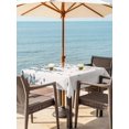 thumbnail image 3 of Outdoor Tablecloth with Umbrella Hole for Patio/Picnic/Party/Camping, Spring Cherry Flowers Waterproof Table Cloth Square Cover Washable, Blue-green Gray Floral Blossom Beige (60"x 60"), 3 of 8