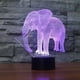 thumbnail image 4 of Elefante Luz De Noche Para Niños Ilusión Óptica 3D Elefante Luz 7 Cambio De Color Lámpara De Noche Con Interruptor Táctil Lámpara De Noche Regalos De Cumpleaños matsuzay HA025323-03, 4 of 7