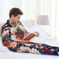 thumbnail image 6 of Hirioo Paisley2 for Men's Pajama Sets 2 Piece Pjs Men's Long-Sleeved Pajama Set Button Down Sleepwear,S-XXL-XX-Large, 6 of 7