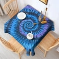 thumbnail image 2 of Blue Tie Dye Pattern Square Tablecloth,Waterproof Square Table Cover,Wipeable Spillproof Washable Table Cover for Home Kitchen Party Decor 60"x60"(152x152cm), 2 of 6