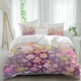 thumbnail image 2 of Spring Floral Bedding 3 Piece Duvet Cover Set Queen Size, Modern Oil Painted Daisy Botanical Elegant Soft Microfiber Comforter Cover with Zipper Closure & Pillowcases, FadeResistant Quilt Cover, 2 of 9