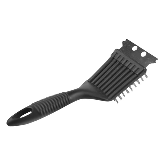black Barbecue Grill Brush Metal Bristle Cleaning Tool Heat Resistant Scrubber For Bbq Grill Grates Outdoor Cooking Accessories Durable Stainless Steel Handle Easy Clean Heavy Duty #t0B92