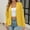 F-302Yellow, variant on ZHOGXU Women's Coat Long Sleeve Open Front Solid Color Comfortable Slim Fit Jacket For Casual Daily Wear Bu1 L