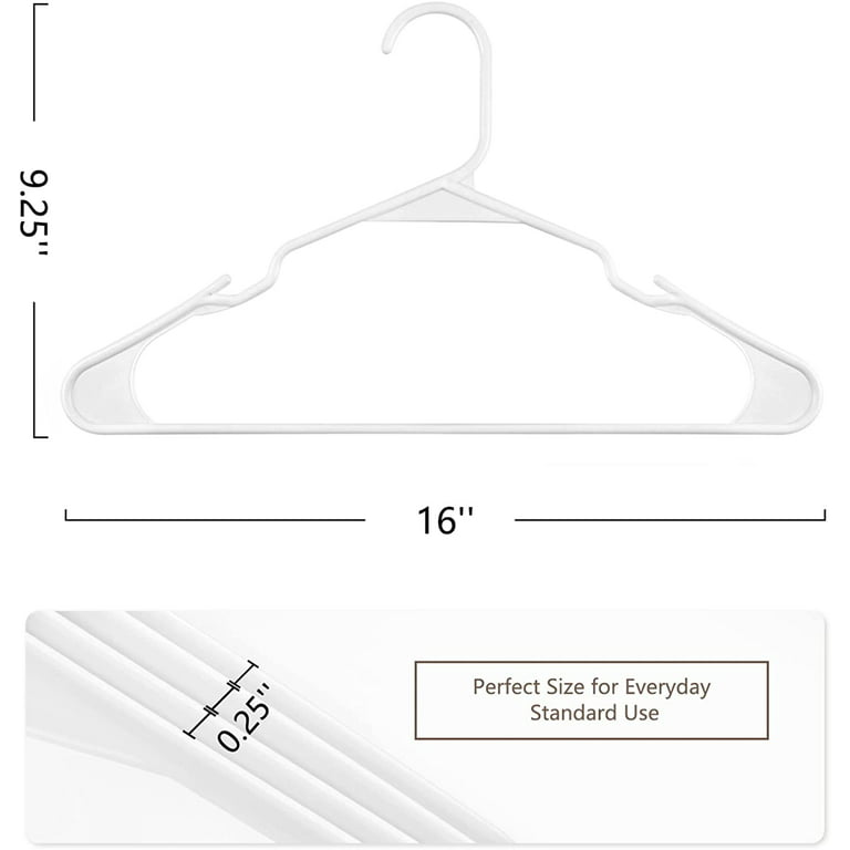 International Hanger Petite Matte Gray Plastic Top Hanger W/ Notches (16 X  3/16) Box of 100
