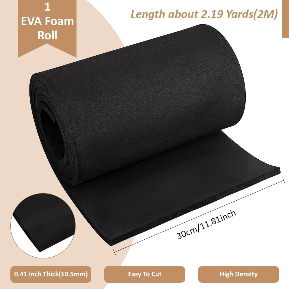 78.78 Inch White EVA Foam Roll 11.8 Inch Wide Cosplay EVA Foam Sheet High Density