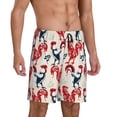 thumbnail image 2 of Naloa Roosters Men's Short Pajama Pants, Lounge Comfort Shorts with Elasticized Waistband and Side Pockets - XX-Large, 2 of 9