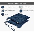thumbnail image 2 of Vargottam Indoor/Outdoor Tufted Printed Square Seat Patio Cushion Set Of 2 Water Resistant Patio Furniture Seat Cushion 19,inches, Blue | Asian Floral, 2 of 7
