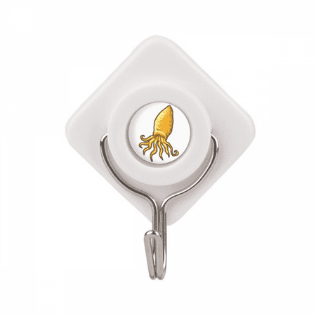 

Yellow Octopus Marine Life Pattern Adhesive Wall Hooks Hanging Self Sticky