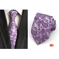 thumbnail image 4 of Business Professional Dress Ties, Set of 3 - Men‘s Jacquard Woven Classic Designs with Stripes & Checks for Office and Wedding Functions, 4 of 4