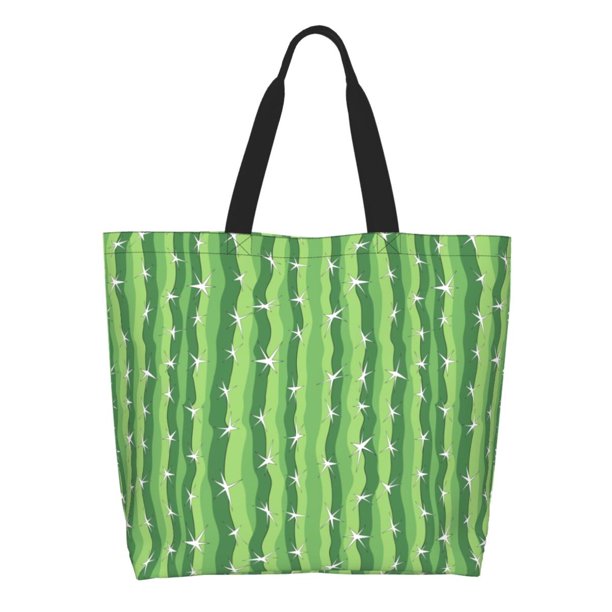 Balery Cactus Bolsa Tote Estilo Estético con Cremalleras, Bolsa de Hombro, Bolsa de Compras Grande y Plegable