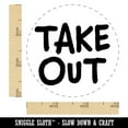thumbnail image 2 of Take Out Fun Text Self-Inking Rubber Stamp Ink Stamper - Orange Ink - Small 3/4 Inch, 2 of 7