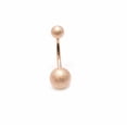 thumbnail image 2 of Belly Button Ring 14G Sand Finish Ball Ends Navel Ring Body Jewelry - 4 Colors, 2 of 4