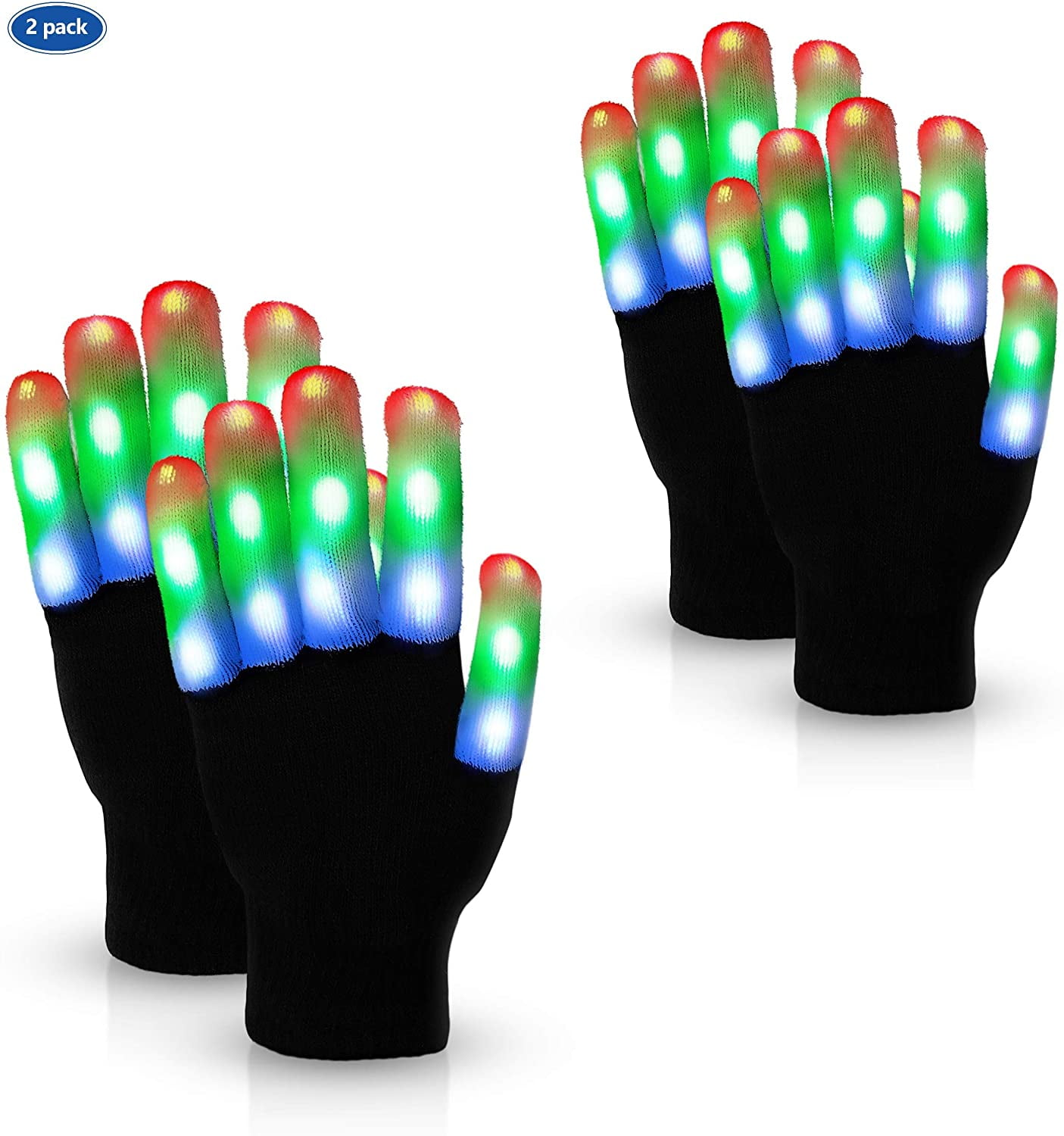 Finger Light Flashing LED Gloves Warm with Flashing Lights and 6