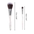 thumbnail image 2 of Unique Bargains 10 Pcs Convenient Makeup Brush Set for Business Travel White Brown Artificial Fiber Wool Plastic, 2 of 5