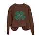 thumbnail image 3 of Ounisa St. Patrick's Day Sweatshirt for Women Clover Graphic T-Shirts Patty's Day Color Long Sleeves Tee Tops, 3 of 7