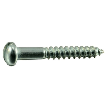 

#6 x 1 Zinc Plated Steel Slotted Round Head Wood Screws WSRS-113 (140 pcs.)