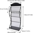 thumbnail image 7 of MOCHAG 4-Layer Floor-Standing Magazine Rack, Freestanding Office Display Organizer Metal Stand Newspaper Storage Stand, Modern Manual Book Rack for Home Office Libraries Exhibition Display (Black), 7 of 7