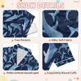 thumbnail image 4 of FORMRS Kids Short Sleeve Top and Pants Pajama Set Unisex Satin 2-Piece Sleepwear, Sizes 9-10Y, Watercolor Shark Pattern, 4 of 8