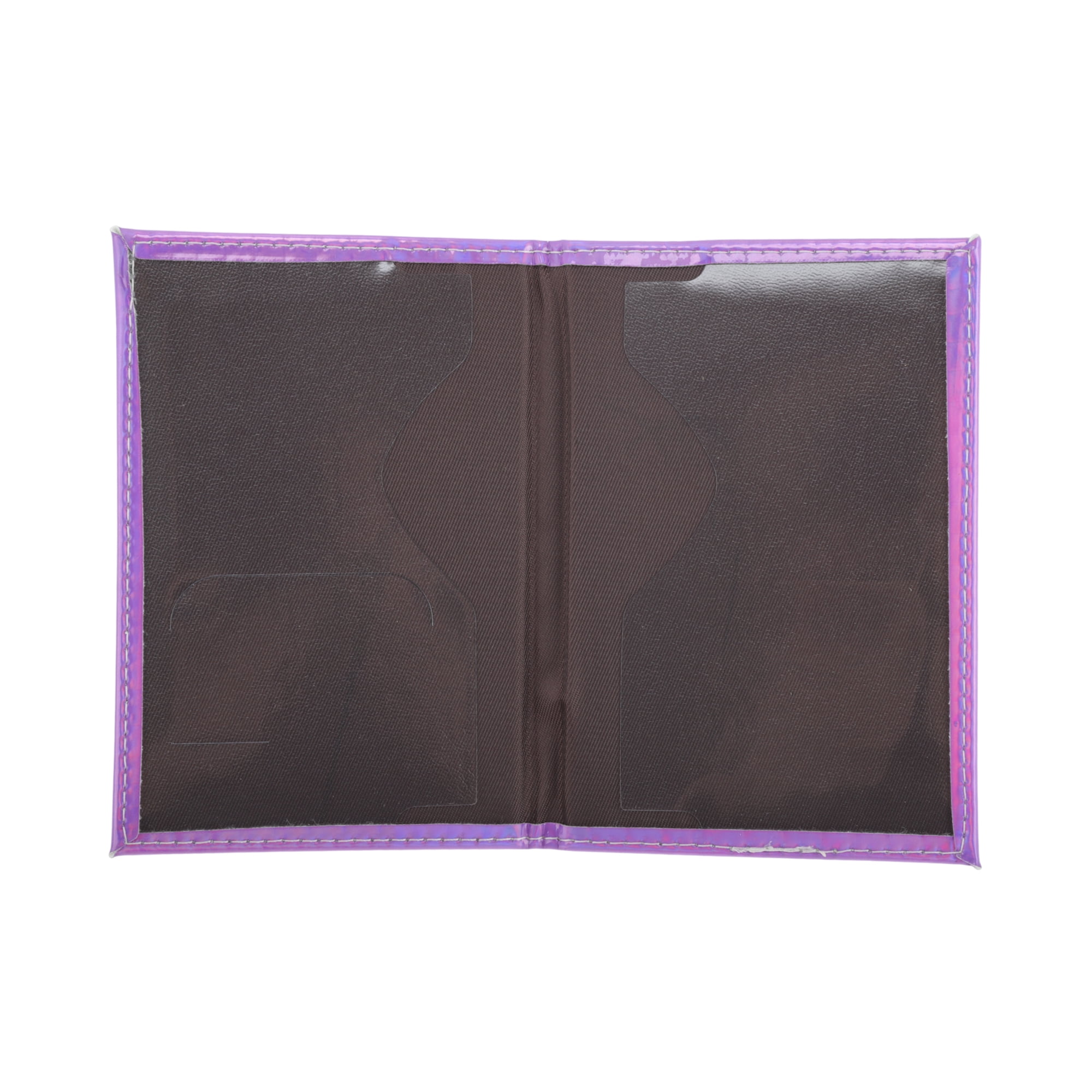 Unique Bargains Glossy Passport Holder 1 Pc Purple