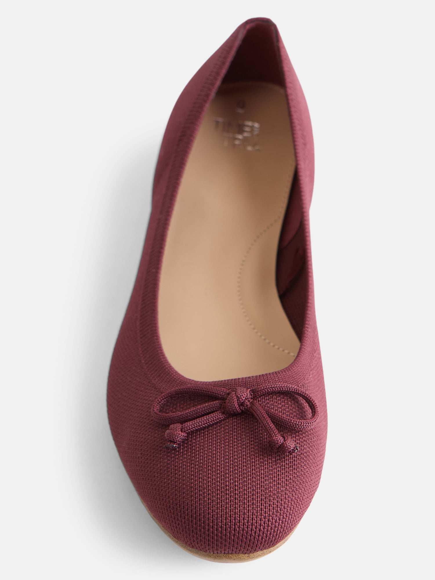 Time and Tru Women's Comfort Knit Ballet Flats
