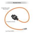 thumbnail image 3 of ZGCINE Power cord,Cable 180rotatable D-tap 2-pin Cinema D-tap To V-mount Battery 180rotatable With Compatible With 2-pin Bmpcc Cable D-tap 2-pin Power Cable Pocket Cable Cinema Camera Wire Compatible, 3 of 6