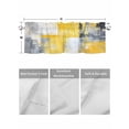 thumbnail image 4 of Valances for Windows Gray Yellow Abstract Rod Pocket Cafe Window Treatments Valance Curtains for Kitchen Bathroom Laundry Basement Windows 42"x12", 4 of 9