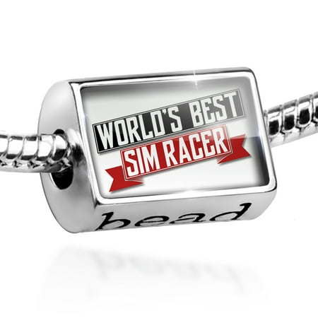 Bead Worlds Best Sim Racer Charm Fits All European (Best Barrel Racer In The World)