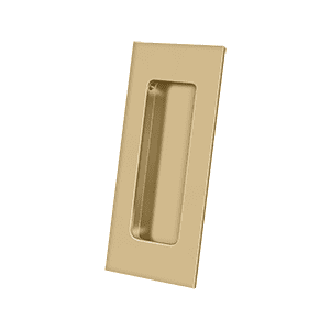 Deltana FP40U4 Flush Pull, Rectangular, HD, 4" x 1-7/8" x 7/16", Solid Brass in Brushed Brass