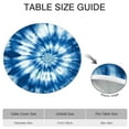 thumbnail image 6 of Blue White Tie Dye Spiral Pattern Round Fitted Tablecloth with Elastic Edge,Dining Table Cover Waterproof,Outdoor Round Tablecloth for Camping,Dining,Indoor and Outdoor, 6 of 7