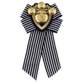 thumbnail image 2 of 4Pieces Vintage Stripe Fabric Bow Tie Brooch Pin Cravat, 2 of 8