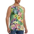 thumbnail image 2 of Balery Watercolor Blooming Cactus Men's Sleeveless Muscle Shirts Workout Tank Top, Moisture Wicking, Odor Protection-Medium, 2 of 8