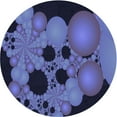 thumbnail image 1 of Ahgly Company Machine Washable Indoor Round Transitional Light Slate Blue Area Rugs, 4' Round, 1 of 7