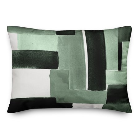 Creative Products Green Abstract Design 14x20 Indoor / Outdoor Pillow