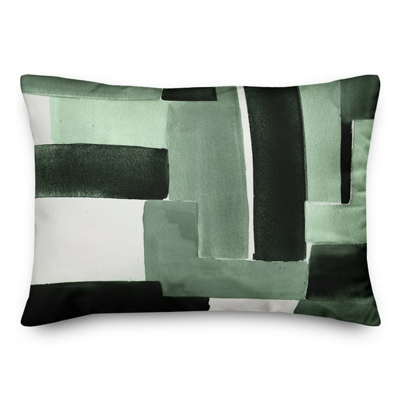 Creative Products Green Abstract Design 14x20 Indoor / Outdoor Pillow