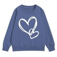 thumbnail image 4 of Ruyang Girls Preppy Heart Sweatshirts Oversized Pullover Sweatshirt Kids Fall Winter Long Sleeve Cute Trendy Hoodies, 4 of 8