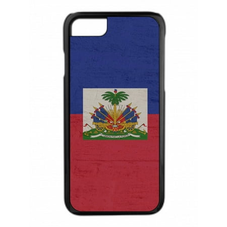 Haiti Accessories Haiti Flag Grunge Design Black Rubber Case for the Apple iPhone 7 / iPhone 8 - iPhone 7 Accessories - iPhone 8 Accessories ()