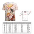 thumbnail image 2 of Bee And Flowers T-Shirts Casual T-Shirt Short Sleeve Women Trendy Tshirt Beach Custom Tops, 2 of 5