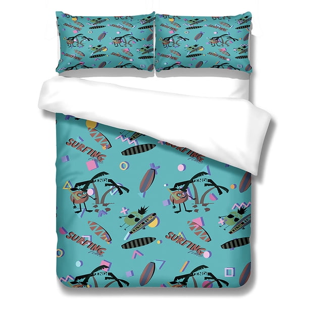 3 piezas funda nórdica juegos de cama de buceo fundas de almohada cómodas fibra de poliéster decoraciones de cumpleaños juego de edredón para dormitorio M LYCLB210925018 Inevent HA011565-08