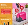 thumbnail image 5 of Bostitch - Sacapuntas de batería para oficina, 4 veces más larga vida útil, tecnología de ahorro de puntas, color rosa, 5 of 5
