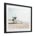 thumbnail image 4 of Lifeguard Hut Sunny Day Black Framed Print Under Glass, design by Sisi and Seb, 4 of 10