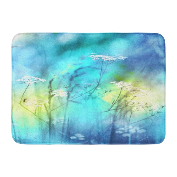GODPOK Wild Grass on Meadow in Nature with Mosquitoes with Focus Summer Spring and Blurred Macro Gentle Air Rug Doormat Bath Mat 23.6x15.7 inch