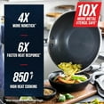 thumbnail image 4 of Hybrid Nonstick Stainl Steel 12 Wok with Lid PFAS-Free Ceramic Diamond Bond Stir-Fry Pan Induction Ready Dishwasher Oven Safe Metal Utensil Safe Stay-Cool Handle Sier, 4 of 8