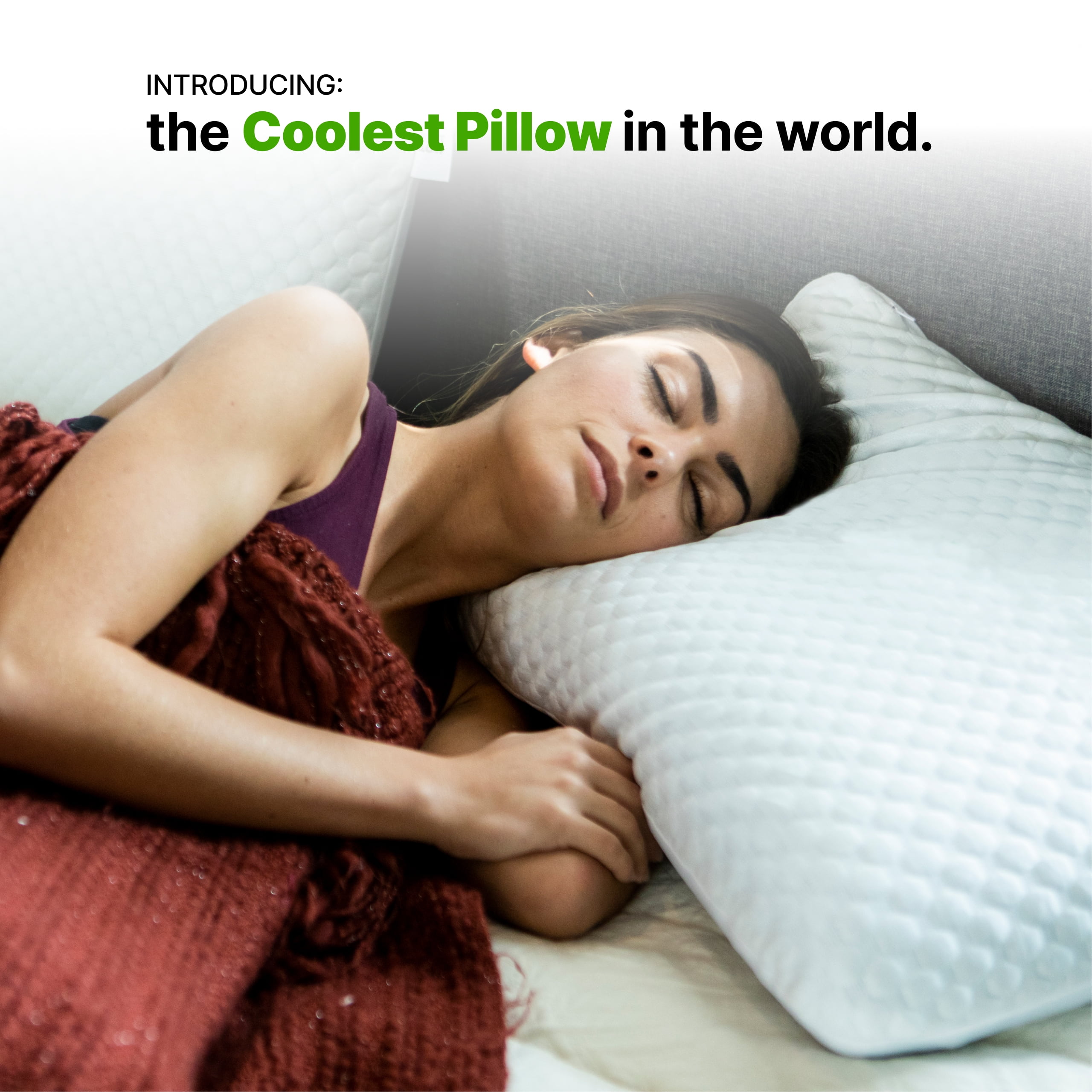 GhostBed Gel Memory Foam Pillows Patented Ventilated Cooling – Standard Size – 2 Pack
