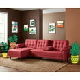 thumbnail image 1 of Sala Modular Sofá Cama De Lino Rojo Modelo Mosley, 1 of 7