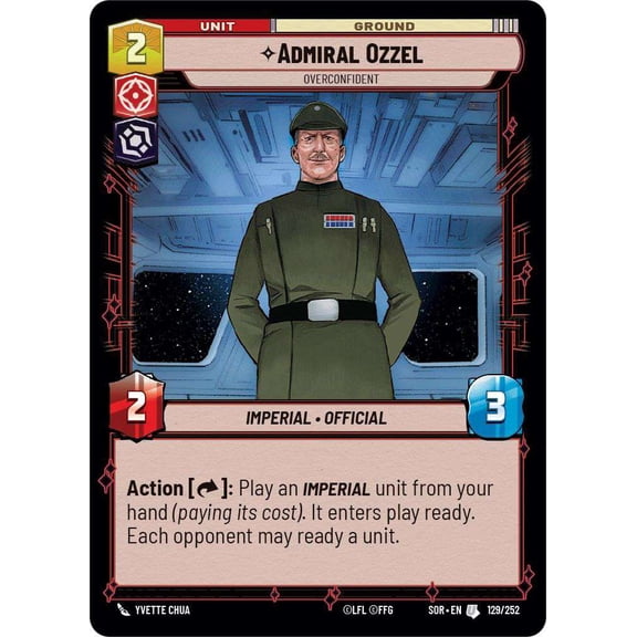 Star Wars: Unlimited Spark of Rebellion Uncommon Admiral Ozzel - Overconfident #129