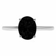thumbnail image 7 of Solitaire Engagement Ring for Women - 2.5ct Natural Onyx in 14K White Gold Promise Ring, 7 of 7