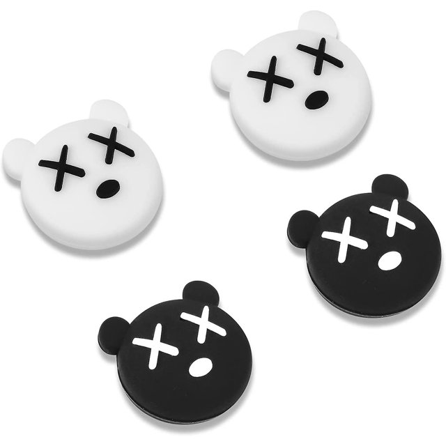 4 Piezas De Tapas De Agarre Compatibles Con Switch & Switch Liteblack And White Bear, Tapas De Agarre De Silicona Suave Para Joy-con Gamepad, Cubierta Analógica 3d Rojo Verde Cocina, Decoración y Otros