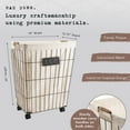 thumbnail image 4 of Rae Dunn Heavy Duty Laundry Hamper on Wheels - Lined Basket with Removable Cloth Liner - By Designstyles, 4 of 7