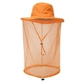thumbnail image 2 of Straw Bucket Hat for Men - Wide Brim Beach Gardening Hat Cheers.US Keeping Beekeeper Hat Hats Fishing Gardening Apicultura Cap With Head Net Netting Mesh Hood For Men Women, 2 of 5
