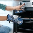 thumbnail image 2 of Pioneer Flower Floral Print Pattern Kitchen Oven Mitt and Pot Holder Sets 2 Pcs for Baking, Cooking and Grilling, Heat Resistant Up To 392 °F, 2 of 7